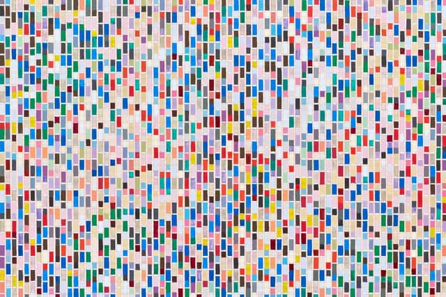 Detail from Fluctuations in Elliptical Form (I), 2016-17 by James Hugonin