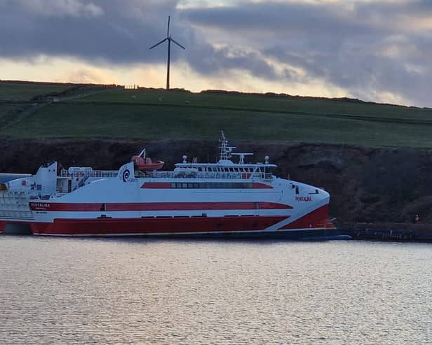 Pentalina aground at St Margaret's Hope on April 29 Picture: RNLI/Longhope RNLI