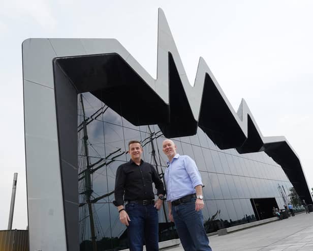 From left: Ross Hamilton of Sustainable Alpha and Andy Campbell of Scottish Space Network. Picture: Stewart Attwood.