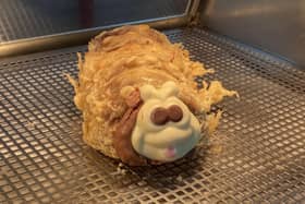 A chip shop in South Lanarkshire covered the birthday cake in batter and fried it as part of a special promotion.