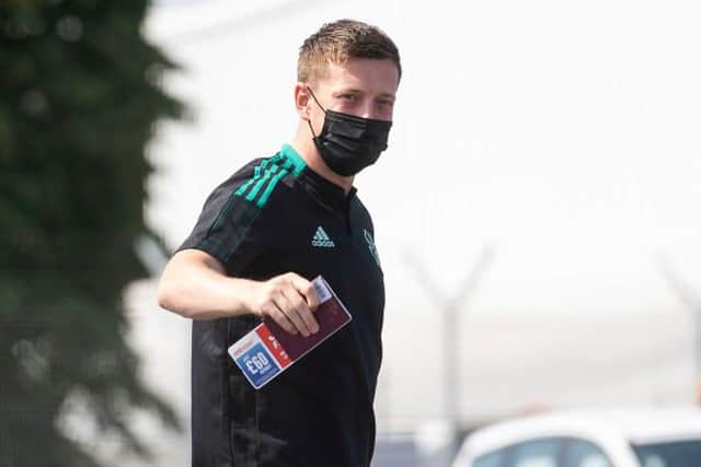 Captain Callum McGregor as Celtic depart for Denmark. (Photo by Craig Foy / SNS Group)