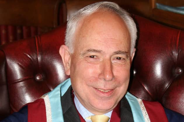 Howard Moody, resplendent in his Royal College of Surgeons gown