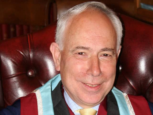 Howard Moody, resplendent in his Royal College of Surgeons gown