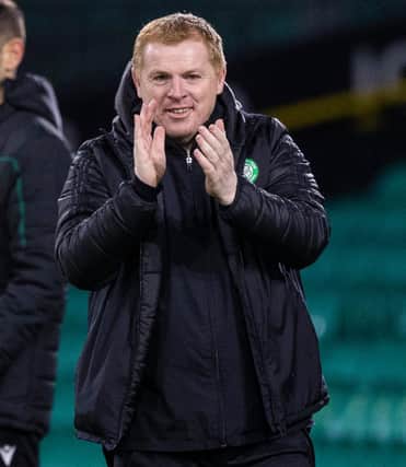 Celtic manager Neil Lennon celebrates the winning goal in the 3-2 win over Lille that ended the club's winless run and could result in a makerover of the side. (Photo by Craig Williamson / SNS Group)