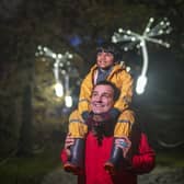 Light A Wish dandelion seeds appear to be  dispersed in the air as Christmas At The Botanics opens at Royal Botanic Gardens Edinburgh. Photo: Phil Wilkinson