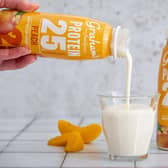 Graham's new Protein 25 yogurt drinks come in four flavours, including peach.