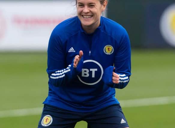 Jen Beattie during a SWNT Training session at Oriam on October 21, 2021, in Edinburgh, Scotland. (Photo by Craig Foy / SNS Group)