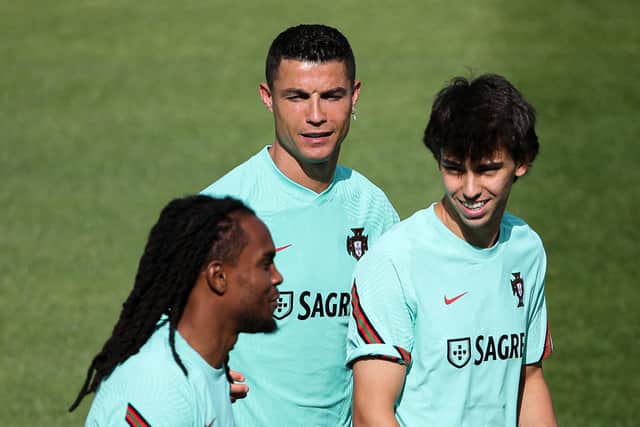 Cristiano Ronaldo is still Portugal's main man - but Joao Felix, right, is set to shine.