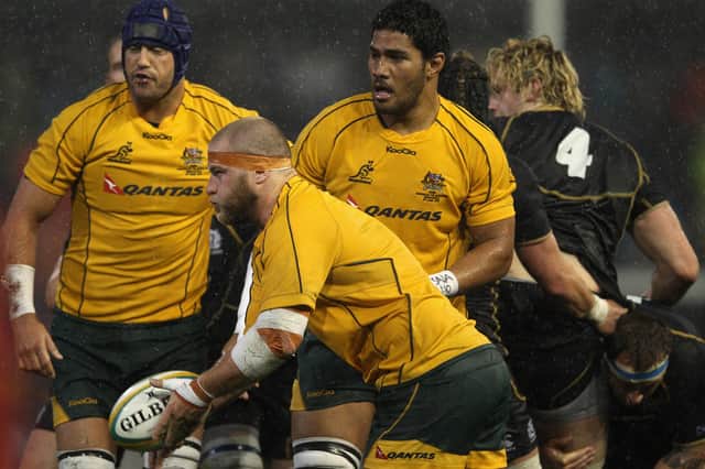 Dan Palmer in action for Australia against Scotland in Newcastle, New South Wales, in 2012. Scotland won 9-6. Picture: Cameron Spencer/Getty Images
