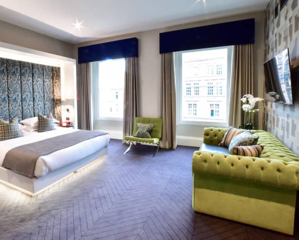 The bedrooms in Edinburgh's Rutland hotel have been given a major makeover.