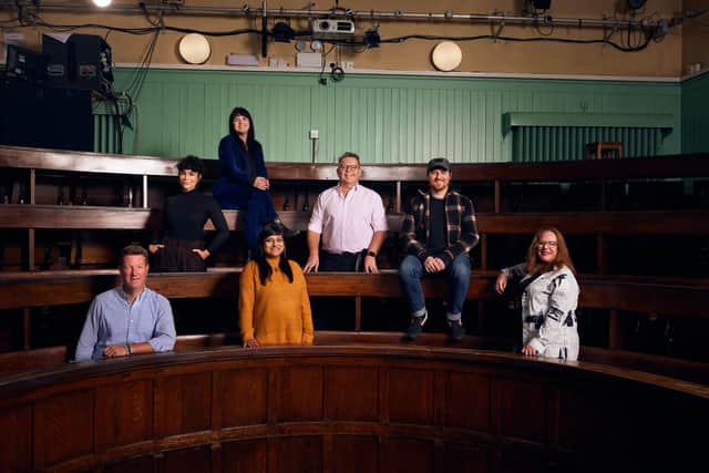 Marcus Pickering, Harry Mould, Samantha Chapman, Arusa Qureshi, Sam Gough, Tom Forster and Nancy Riach are involved in the board and programming team of Summerhall Arts. Picture: Peter Dibdin
