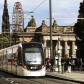 A tram on Princes Street in Edinburgh. Picture: PA