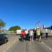 Maintenance and repairs staff blocked a road which is used for access for tankers getting in and out of the site