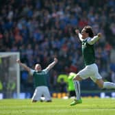 I saw this man (Liam Henderson) deliver the ball onto the baldy heid of the other man (David Gray). I don't need any more excitement. Picture: Mark Runnacles/Getty Images