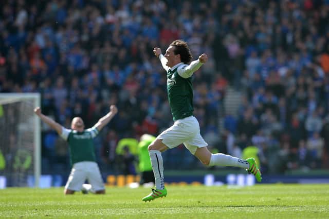 I saw this man (Liam Henderson) deliver the ball onto the baldy heid of the other man (David Gray). I don't need any more excitement. Picture: Mark Runnacles/Getty Images