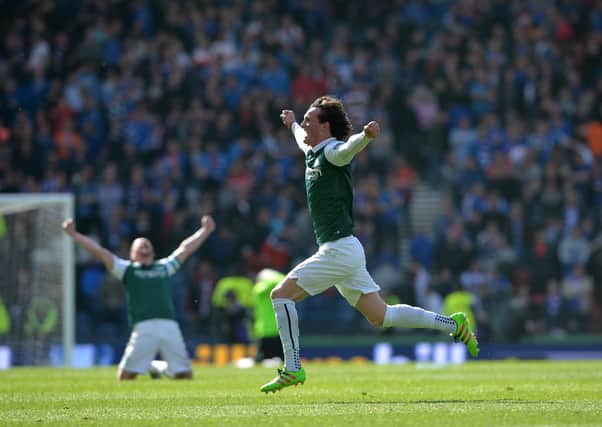 I saw this man (Liam Henderson) deliver the ball onto the baldy heid of the other man (David Gray). I don't need any more excitement. Picture: Mark Runnacles/Getty Images