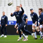 Matt Fagerson trains with the Scotland team at the Stade de France. (Photo by FRANCK FIFE/AFP via Getty Images)