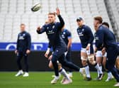 Matt Fagerson trains with the Scotland team at the Stade de France. (Photo by FRANCK FIFE/AFP via Getty Images)