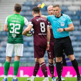 Hibs' Josh Campbell says he has a good relationship with referees.