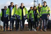 Shadow net zero secretary Ed Miliband, Labour leader Sir Keir Starmer and Scottish Labour leader Anas Sarwar take a tour of St Fergus Gas Terminal in Peterhead. Picture: Jeff J Mitchell/Getty Images