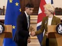Prime Minister Rishi Sunak and European Commission president Ursula von der Leyen during a press conference in Windsor. Picture: Dan Kitwood/PA Wire