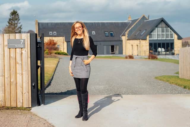 Nicola Williams outside The Grange Estate, Heriot, in the Scottish Borders.
