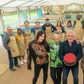 The contestants, hosts and judges of the 14th series of The Great British Bake Off. Image: Mark Bourdillon/Love Productions/Channel 4/PA Wire.