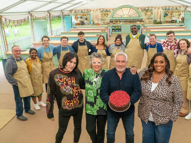 The contestants, hosts and judges of the 14th series of The Great British Bake Off. Image: Mark Bourdillon/Love Productions/Channel 4/PA Wire.