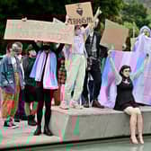 Trans rights activists hold a rally in Edinburgh. Picture: Jeff J Mitchell/Getty Images