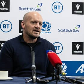 Scotland head coach Gregor Townsend speaks to the media at Scottish Gas Murrayfield after naming his squad for the 2024 Guinness Six Nations.  (Photo by Craig Williamson / SNS Group)
