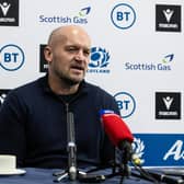 Scotland head coach Gregor Townsend speaks to the media at Scottish Gas Murrayfield after naming his squad for the 2024 Guinness Six Nations.  (Photo by Craig Williamson / SNS Group)
