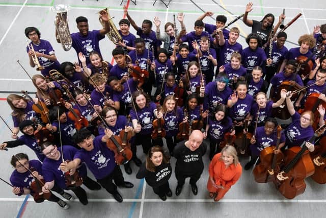 The orchestra brings together young people from four Big Noise projects in Scotland