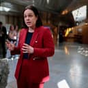 Kate Forbes, pictured in March, said this week her views on social issues lost her the SNP leadership contest (Picture: Jeff J Mitchell/Getty Images)