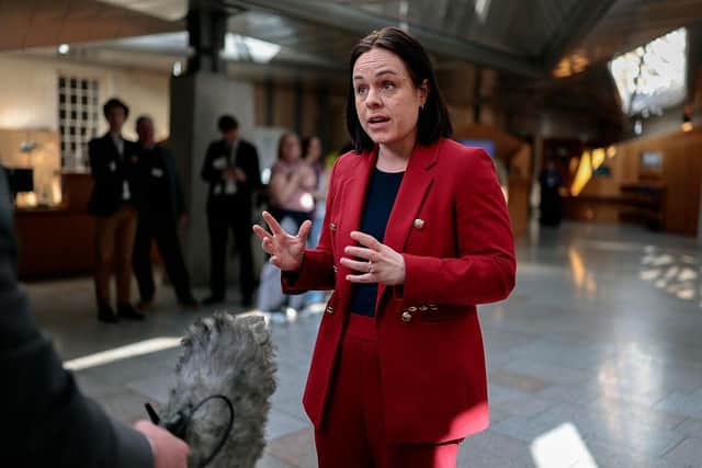Kate Forbes, pictured in March, said this week her views on social issues lost her the SNP leadership contest (Picture: Jeff J Mitchell/Getty Images)