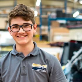 Happy camper: Calum is enjoying his apprenticeship