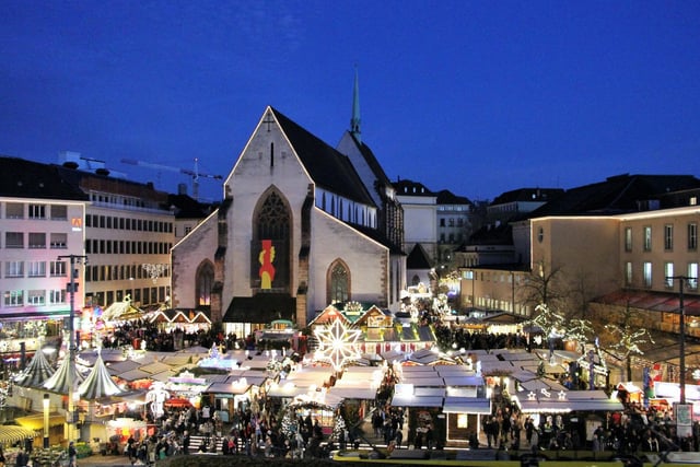 The Swiss city of Basel has one of the prettiest Christmas markets in Europe - taking up the Barfusserplatz. easyJet fly there from Edinburgh four times a week.