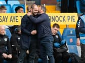 Hearts boss Robbie Neilson and Kilmarnock manager Derek McInnes before Premiership encounter at Rugby Park.  (Photo by Mark Scates / SNS Group)