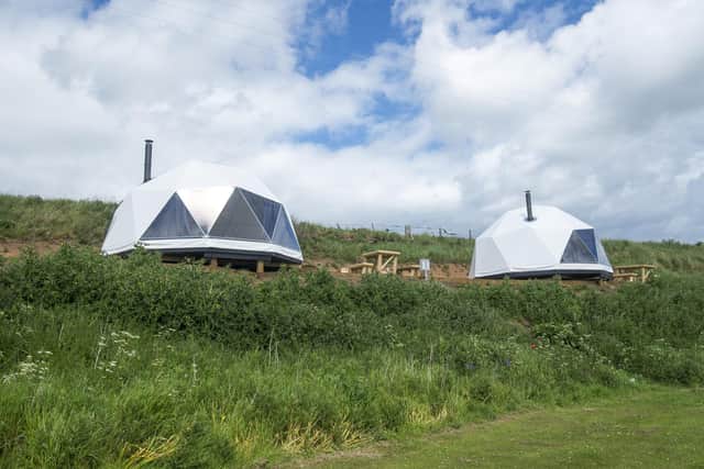 Glamping Domes at Sauchope Links Park in Fife. Picture: Kenny Lam/VisitScotland