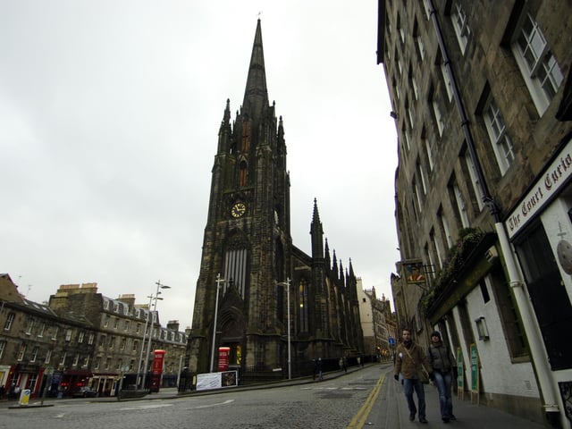 Formerly the Tolbooth Kirk, this striking building was built in the 1840s and was originally served as a meeting hall for the General Assembly of the Church of Scotland. Today it's known as the Hub, and is used as a ticket office, information centre and performance venue during the Edinburgh Festival.