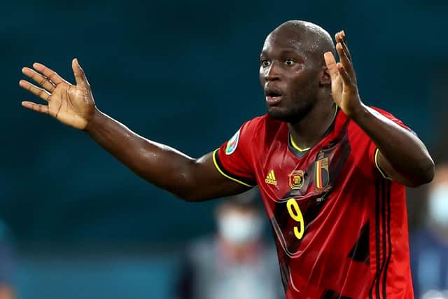 Belgian striker Romelu Lukaku has scored three goals in the tournament so far and is key to their hopes of becoming European champions for the first time. (Photo by Alexander Hassenstein/Getty Images)