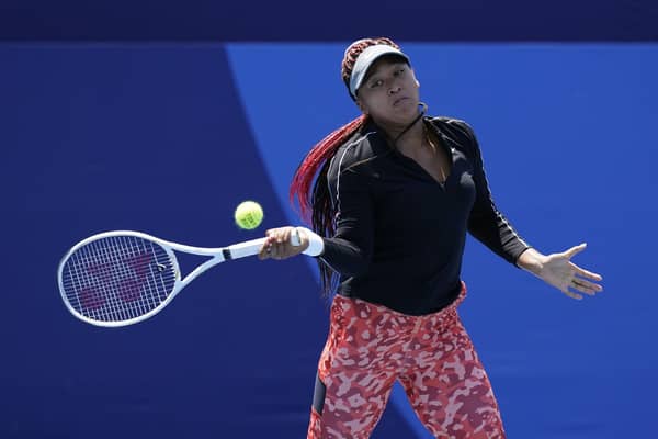 Naomi Osaka, of Japan, practises ahead of the 2020 Summer Olympics in Tokyo. Picture: Patrick Semansky/AP