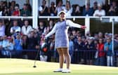 Lilia Vu celebrates after winning the AIG Women's Open at Walton Heath last summer. Picture: Warren Little/Getty Images.