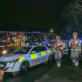 Emergency crews at Babbs Mill Lake, Kingshurst, Solihull, West Midlands.