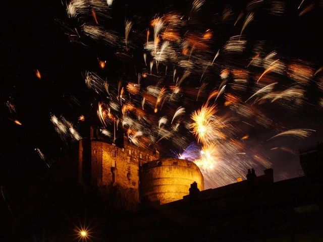 Fireworks fill the sky in August 2002.
