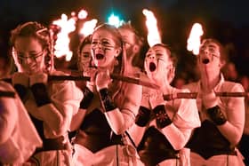 The Beltane Fire Festival on Calton Hill marks the night before May 1. (Photo by Jeff J Mitchell/Getty Images)
