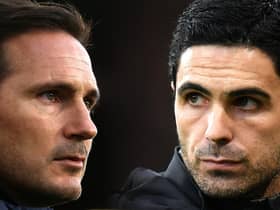 Frank Lampard (left) takes his Chelsea side to the Emirates to face Mikel Arteta's Arsenal. (Photo by Dan Mullan/Getty Images)