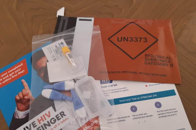 A HIV testing pack