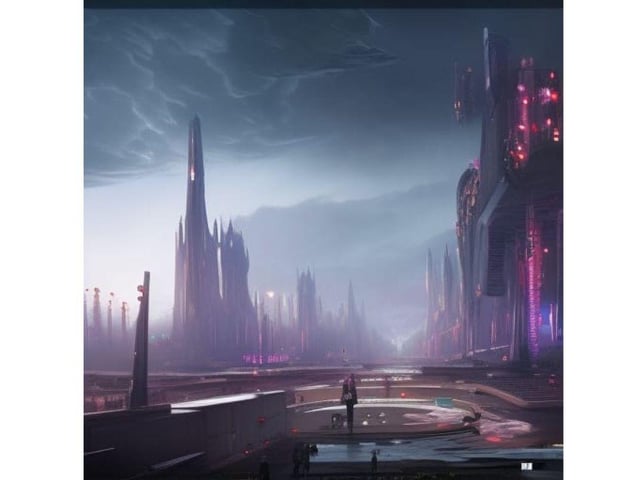 Scotland's newest city can expect significant expansion in the next century according to Artificial Intelligence. The futuristic centre of Dunfermline in 2123 wouldn't look out of place in Blade Runner.