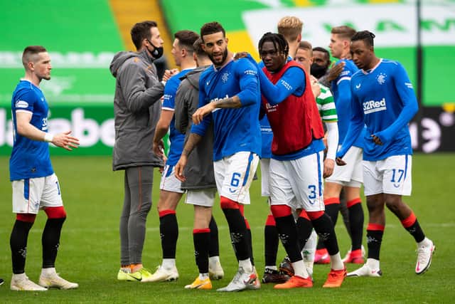 Connor Goldson bagged a double as Rangers took down Celtic.