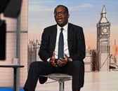 BBC handout photo of Chancellor of the Exchequer Kwasi Kwarteng in the London studio, being interview by Laura Kuenssberg from the Labour Party Conference in Liverpool for the BBC1 current affairs programme, Sunday with Laura Kuenssberg.
